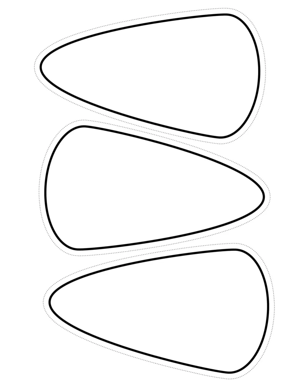Three large feather cut-out pieces sized for the full-page turkey body, for students to color and write on