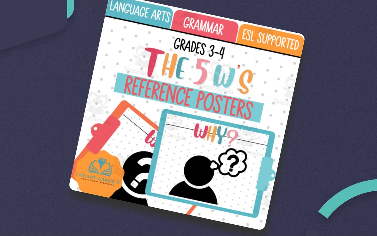 The 5 W'S Reference Posters preview: A title and classroom-use overview