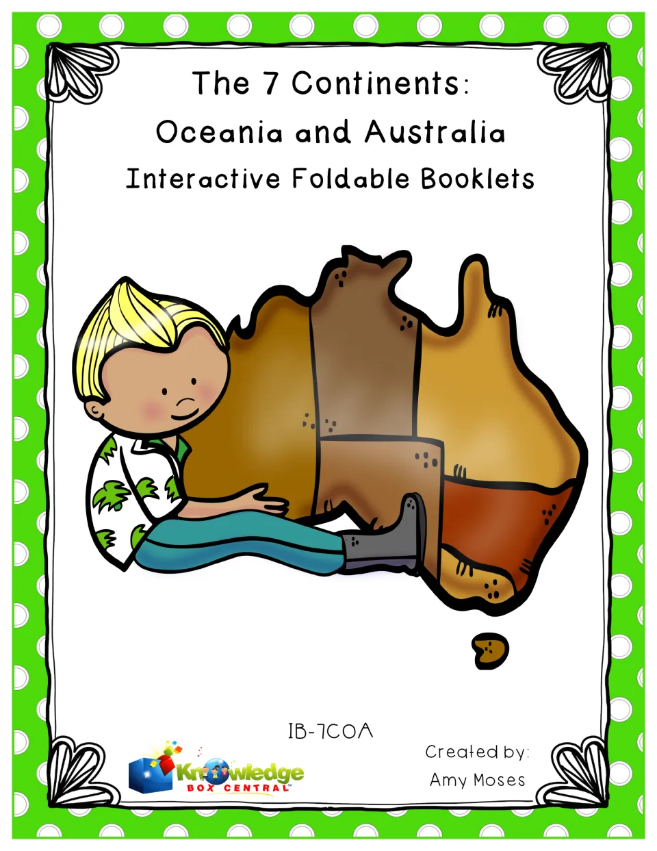 Cover of The 7 Continents: Oceania and Australia Interactive Foldable Booklets, created by Amy Moses