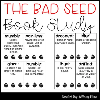 The Bad Seed Book Study – sample page 2