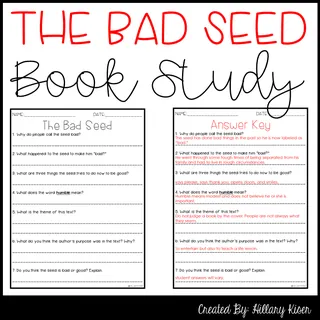 The Bad Seed Book Study – sample page 3