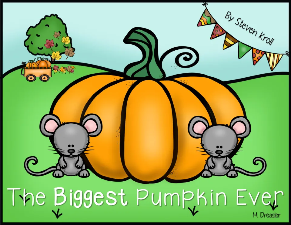 Reading packet cover for The Biggest Pumpkin Ever by Steven Kroll, showing two mice beside a pumpkin