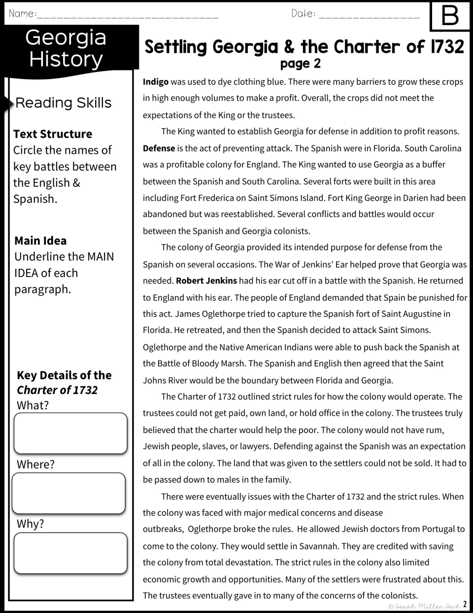 Version B reading, part 2: Spanish conflicts, charter rules, and prompts for what, where, and why