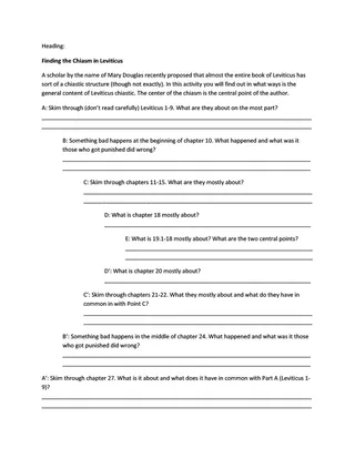 The Chiastic Structure of Leviticus Lesson – preview 2