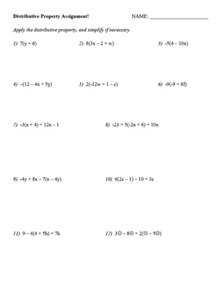 The Distributive Property Guided Notes + Homework Set – cover