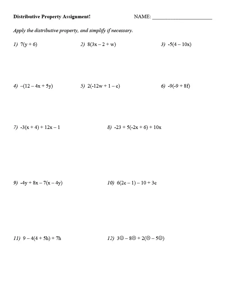 The Distributive Property Guided Notes + Homework Set – cover