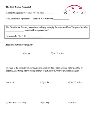 The Distributive Property Guided Notes + Homework Set – sample page 2