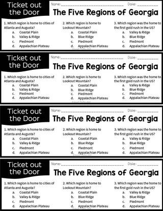 Five Regions of Georgia – Reading Packet – sample page 4