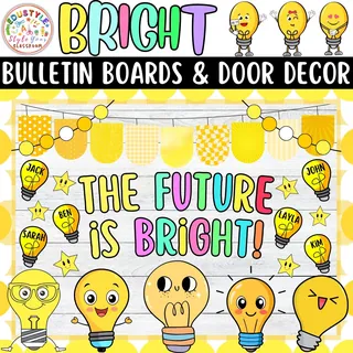 The Future is Bright: Back To School Bulletin board or door Decor kit – cover