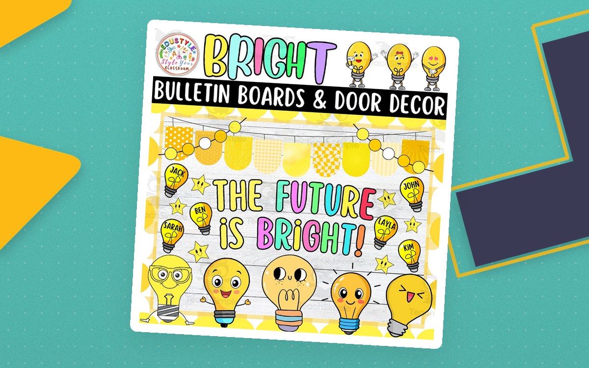 The Future is Bright: Back To School Bulletin board or door Decor kit preview