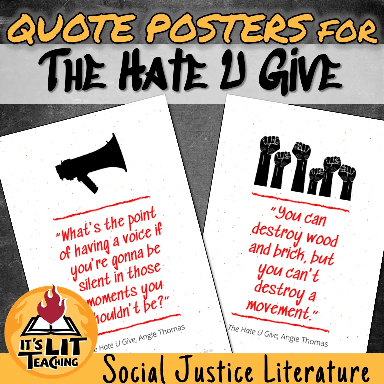 The Hate U Give Posters: 4 Quote Posters – cover