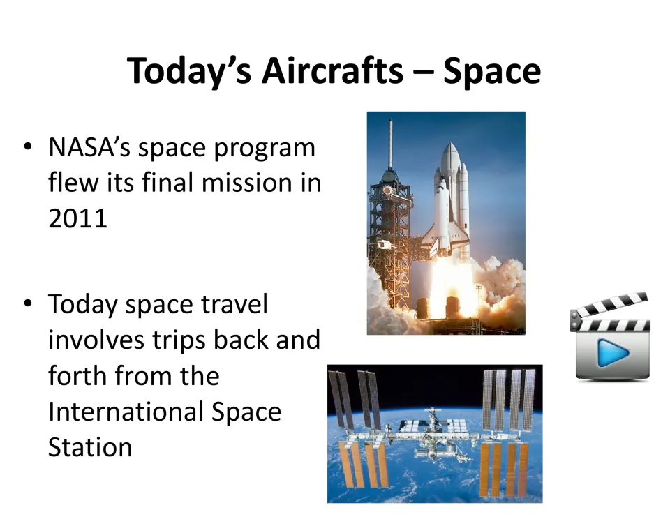 Space travel today: NASA's final space program mission in 2011 and current trips to the International Space Station
