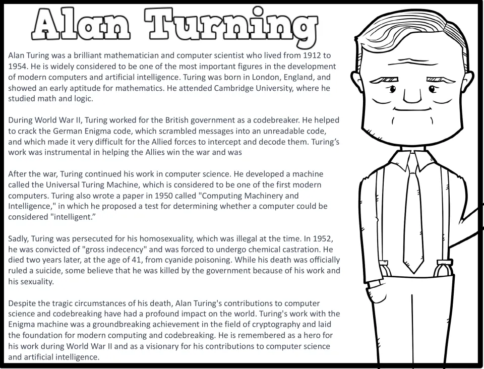 Alan Turing biography: students read about his Enigma codebreaking, the Turing machine and his 1952 conviction