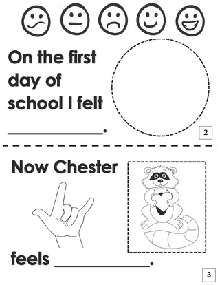 The Kissing Hand – Printable Mini Book Activity – sample page 2