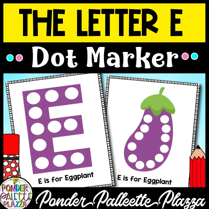 The Letter " E" Dot Marker Activity – cover