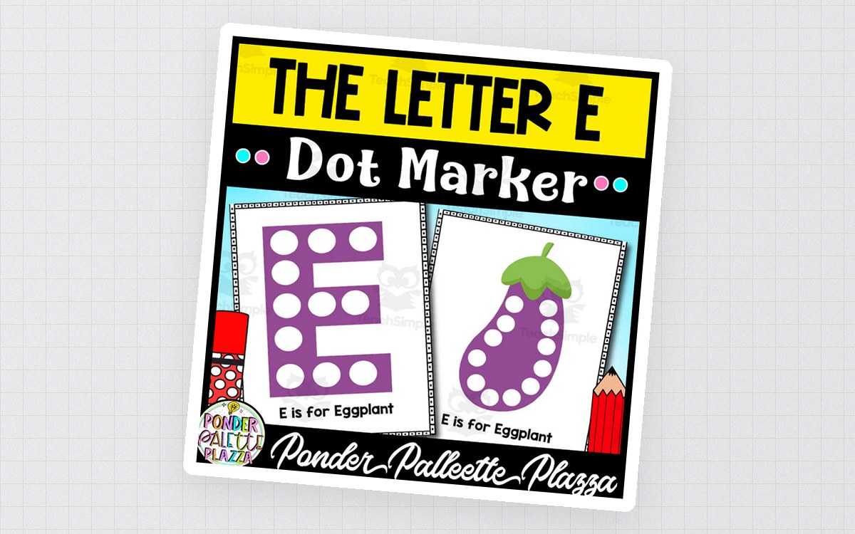 The Letter " E" Dot Marker Activity teaching resource preview