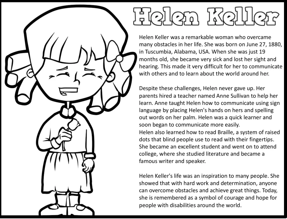 Helen Keller biography introducing her childhood, Anne Sullivan's teaching, Braille, college, and legacy.