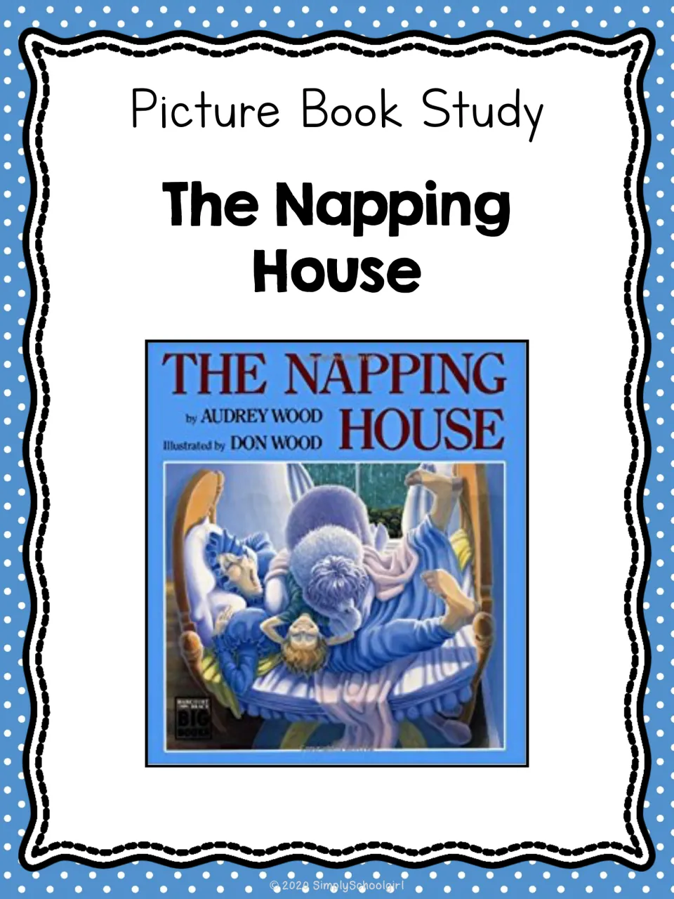 Cover of The Napping House picture book study, featuring the book cover with its author and illustrator