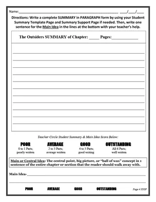 "The Outsiders" Novel Study Unit – sample page 3