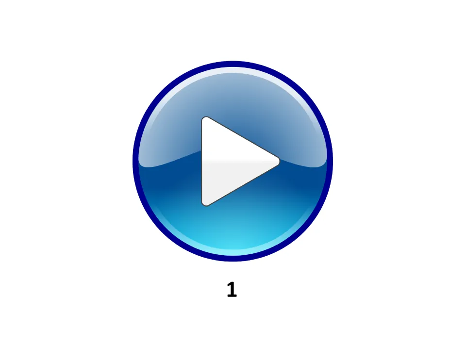Video cue slide: a play button labeled 1 signals students to open video 1 from the Additional Resource document