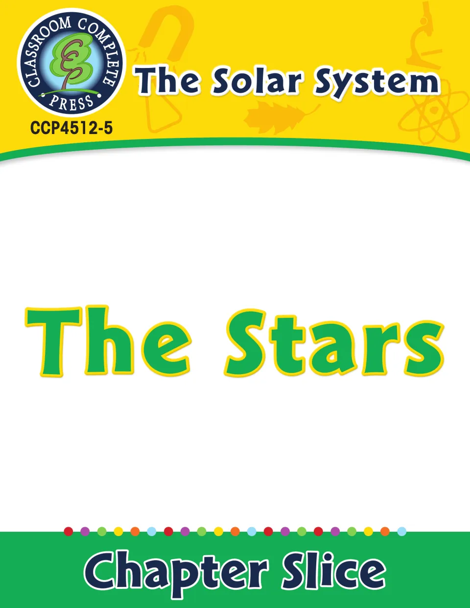 The Stars, a chapter slice from The Solar System series by Classroom Complete Press, shown as the cover with code CCP4512-5