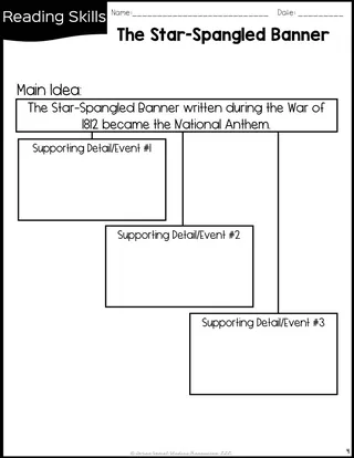 The Star-Spangled Banner Reading Packet – sample page 2