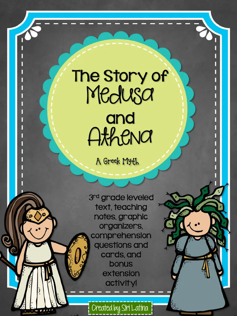 Medusa and Athena – Greek Myth Activity Packet – cover