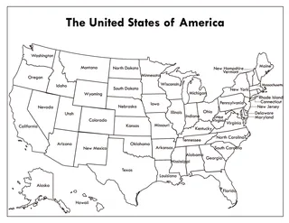The United States of America Map Labeled – sample page 2