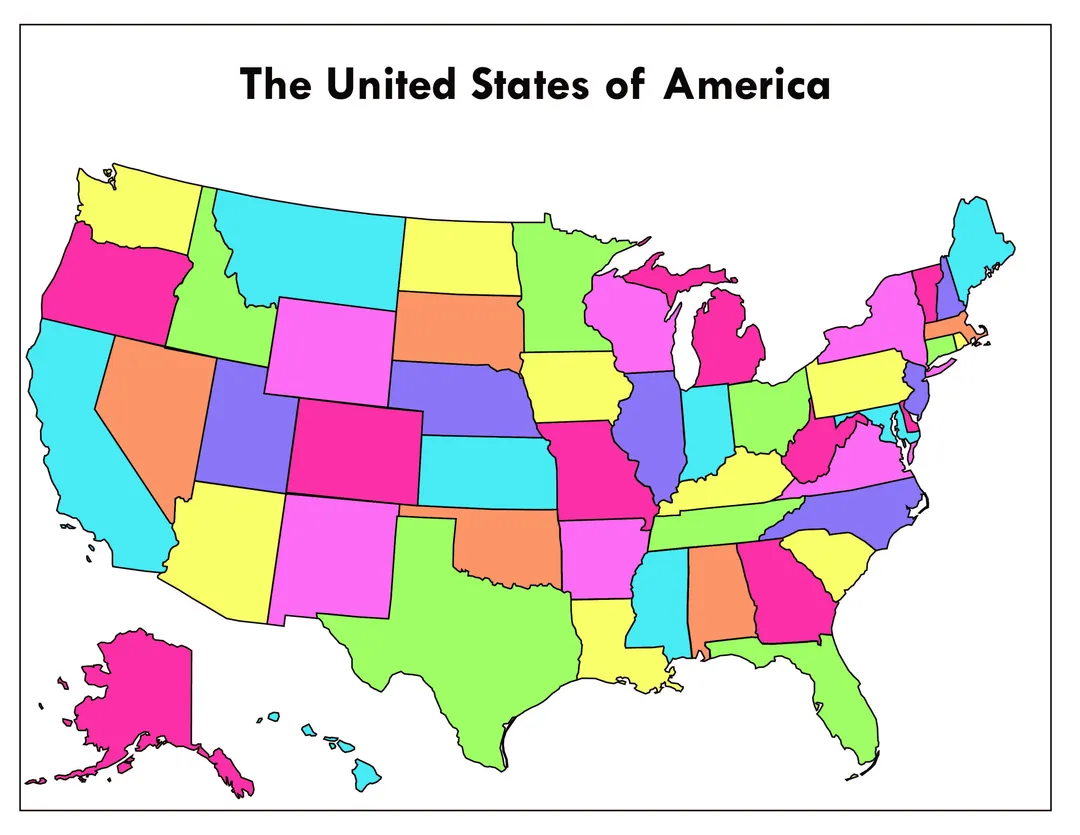 US Map – Colorful Geography Teaching Tool – cover