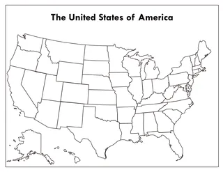 US Map – Colorful Geography Teaching Tool – sample page 2