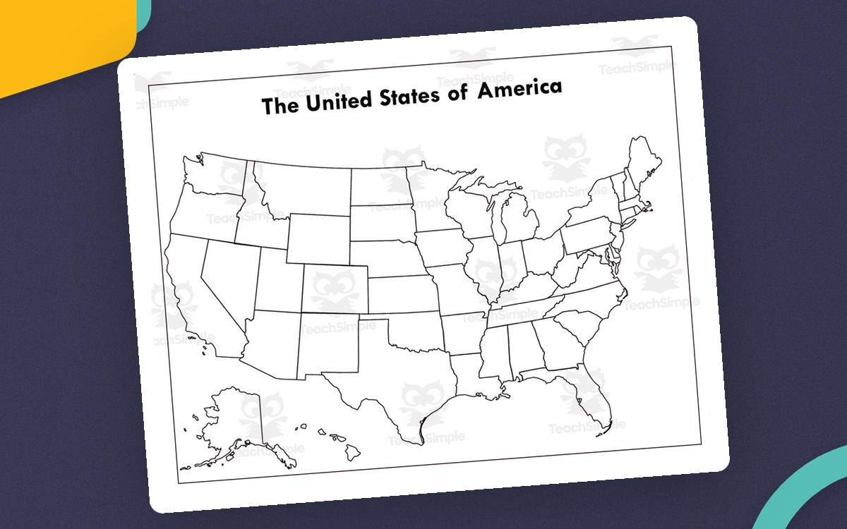 US Map – Colorful Geography Teaching Tool preview
