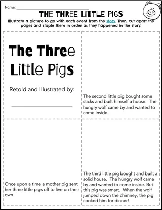 Three Little Pigs – Sequence Events Activity – preview 1