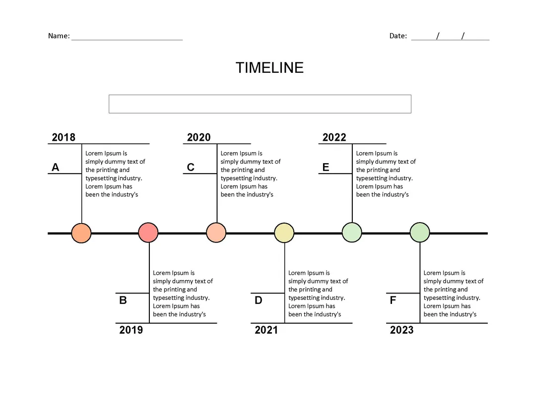 Timeline Template – Editable in Microsoft Word – cover