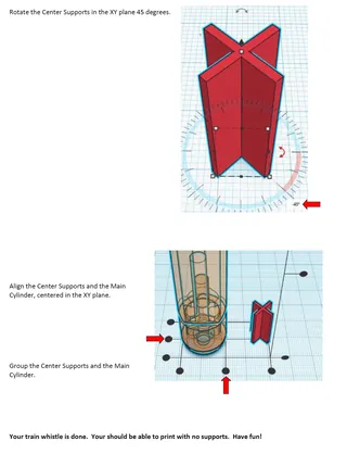 TinkerCAD step-by-step instructions for 3 different whistles – sample page 4