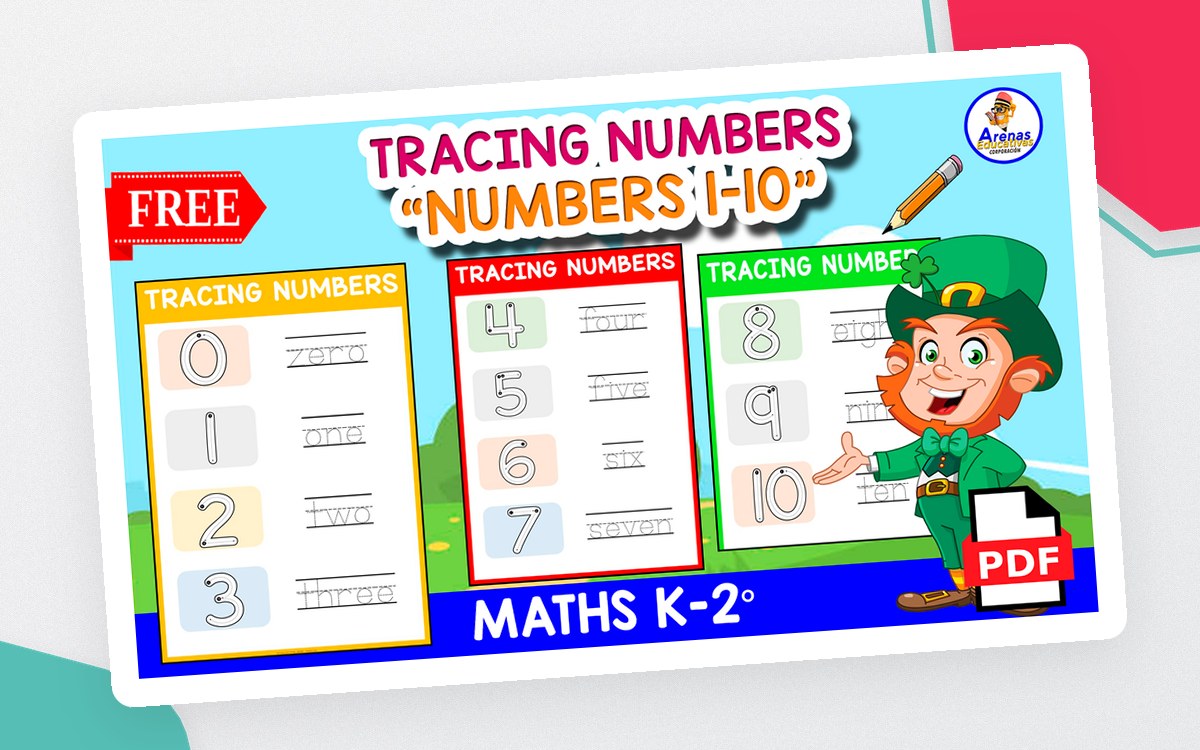 TRACING NUMBERS 1 TO 10 | Free Worksheets preview
