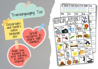 Translanguaging ABC Chart – English & Spanish Sounds – sample page 2