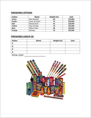Trigonometry: Fireworks Inquiry Project – preview 1