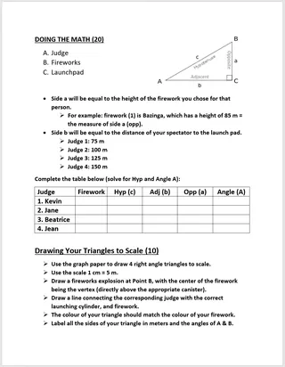Trigonometry: Fireworks Inquiry Project – preview 2