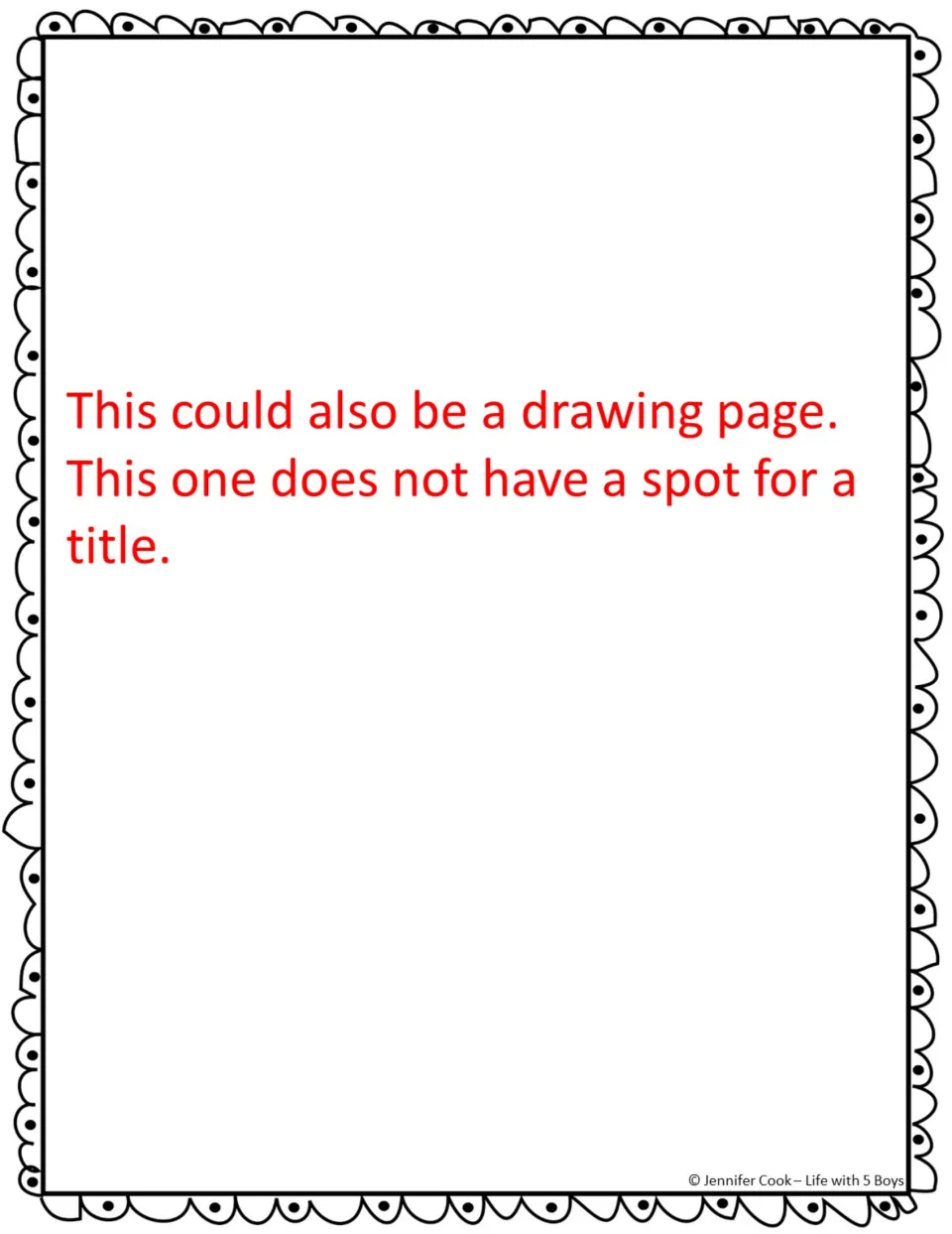 Drawing template guidance identifies the alternate page as another drawing option without a title space
