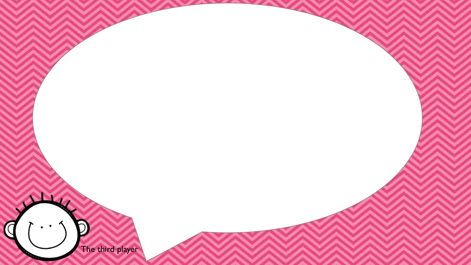 Third player's turn page in the statement guessing game, labeled 'The third player' and otherwise blank
