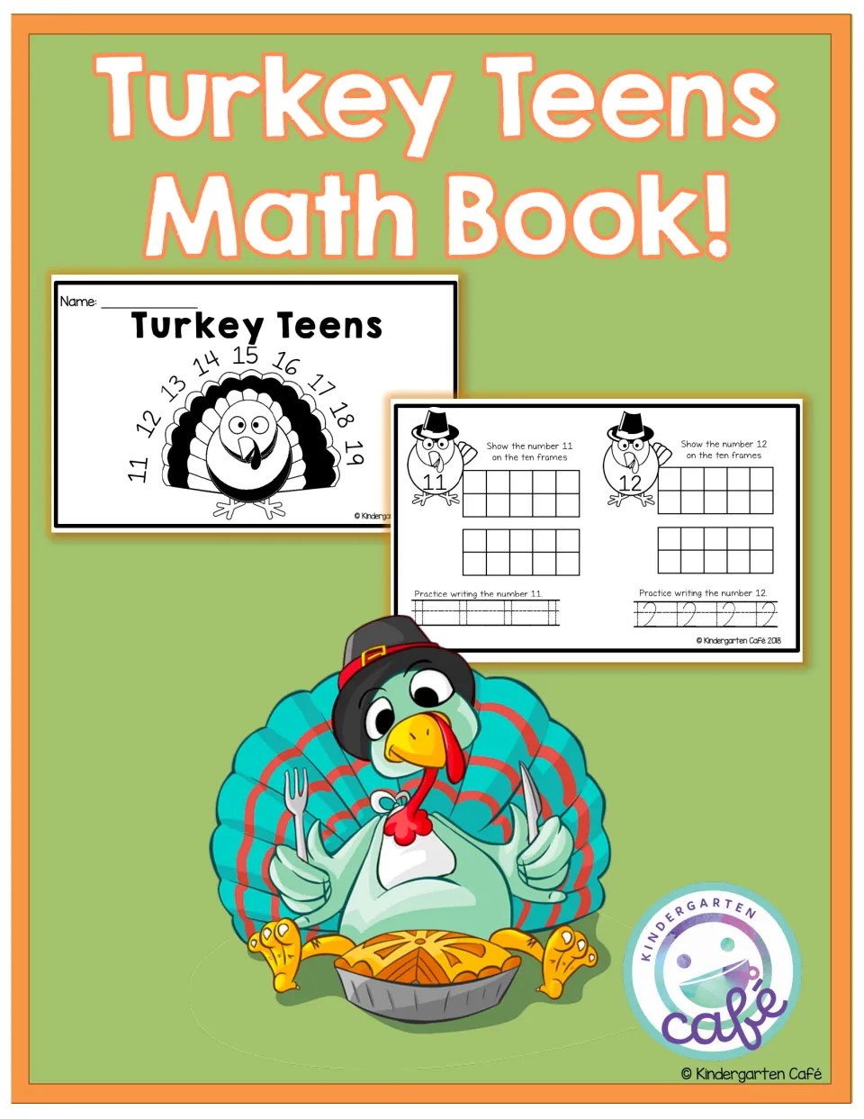 Product cover for Turkey Teens Math Book, showing the student cover and number 11–12 practice samples