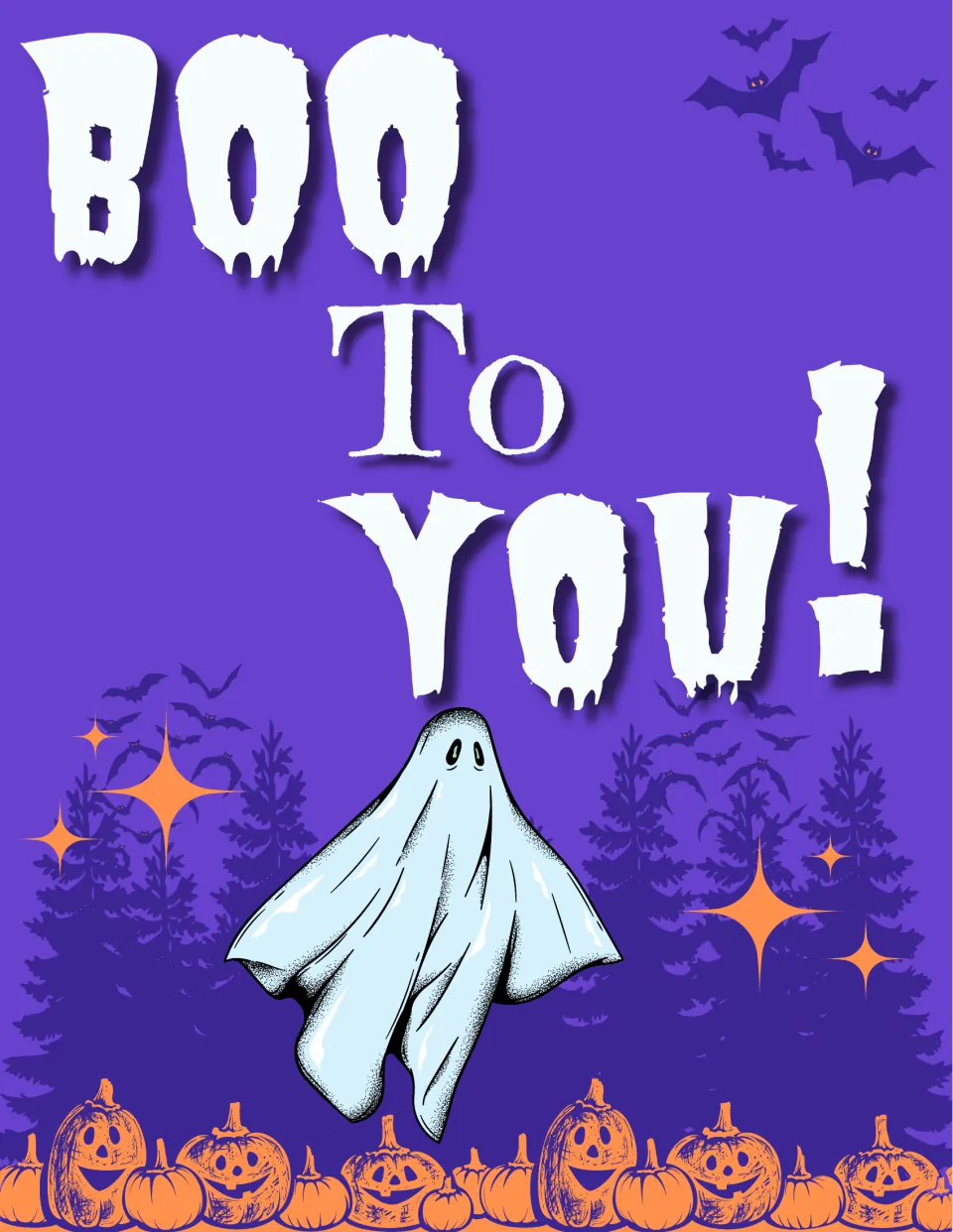 Halloween classroom poster 2 of 10 reads 'Boo to You!' for seasonal wall or bulletin board display.
