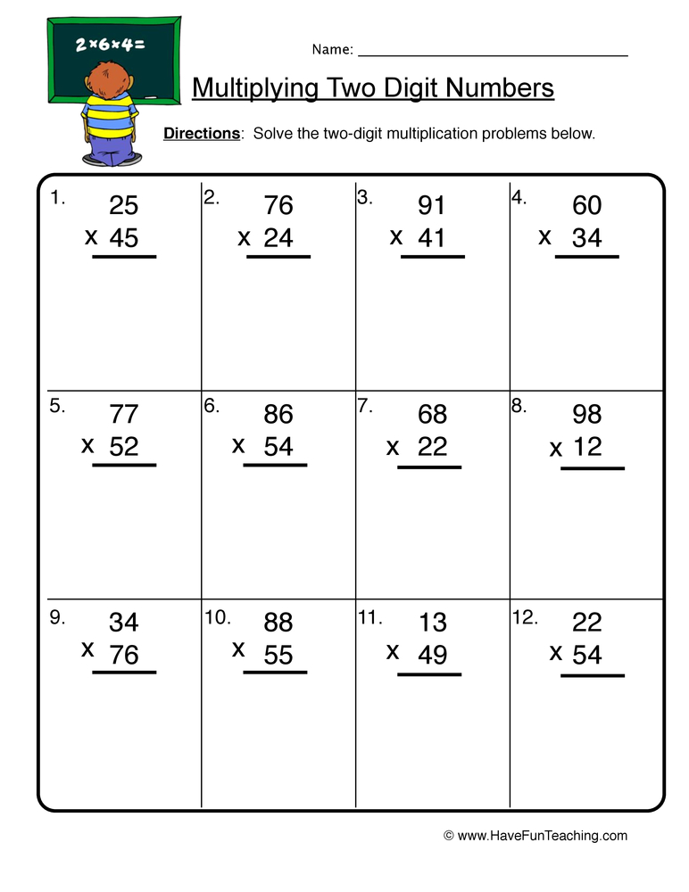 How Do You Do Multiplication With Double Digits