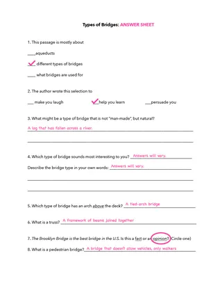 Types of Bridges Worksheet – sample page 4