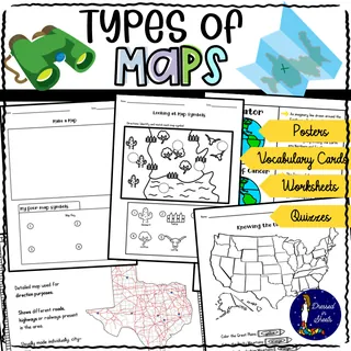 Types of Maps Worksheets – sample page 3