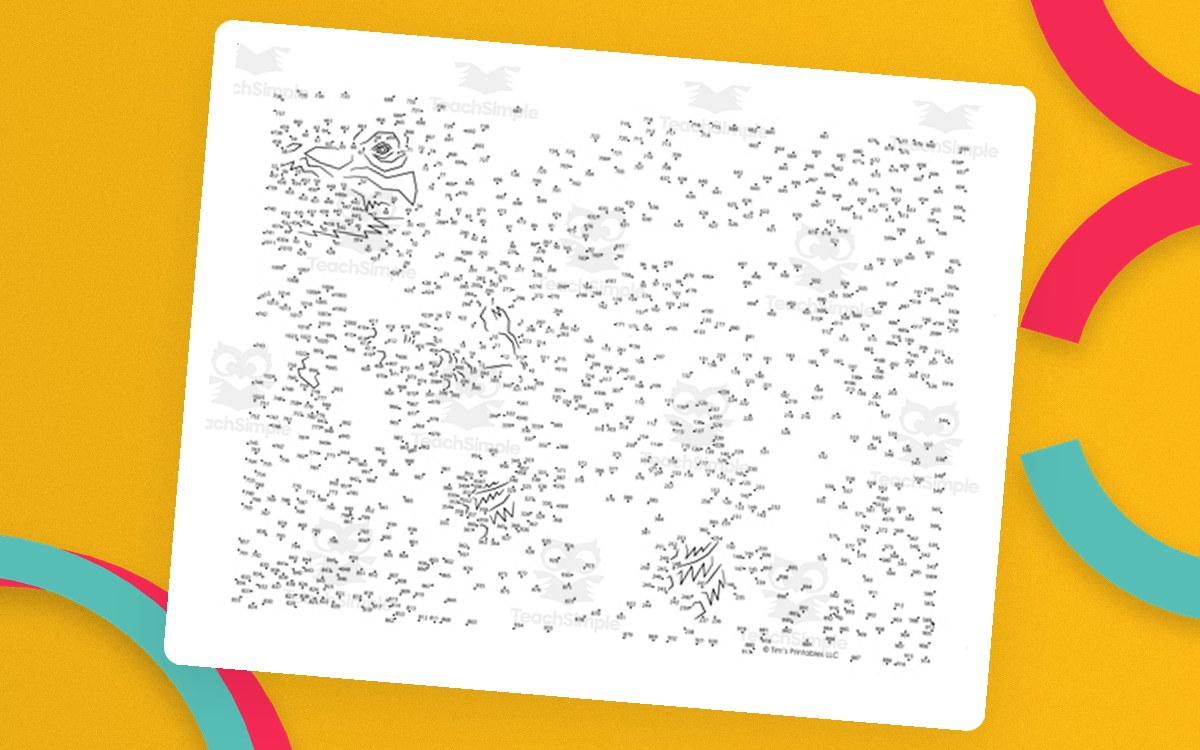 Tyrannosaurus Rex Extreme Difficulty Dot-to-Dot / Connect the Dots PDF preview