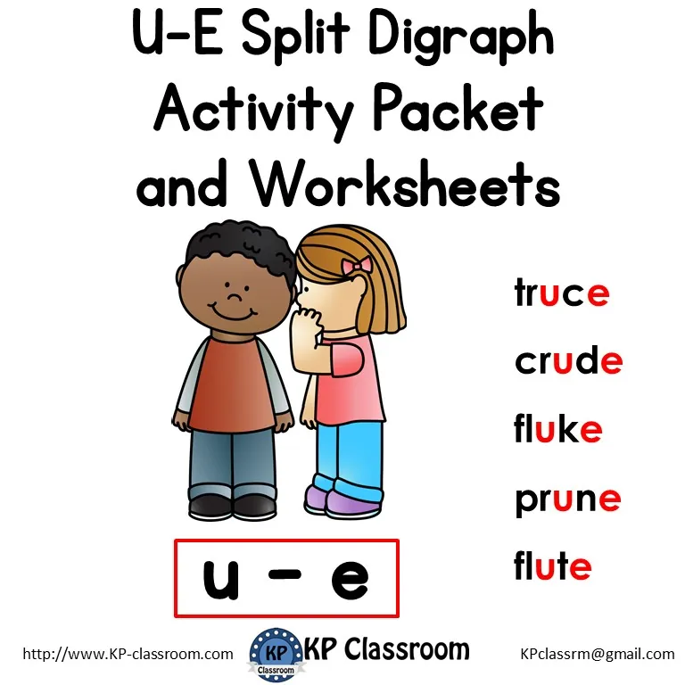U-E Split Digraph Activity Packet and Worksheets – cover