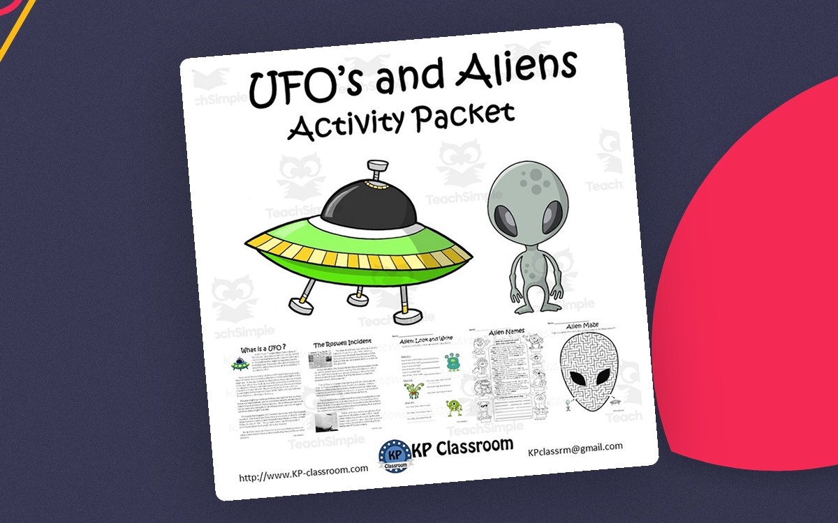 UFOs and Aliens No Prep Activity Packet and Worksheets preview