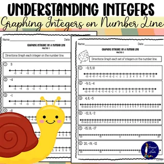 Understanding Integers: Graphing Integers on a Number Line – sample page 2