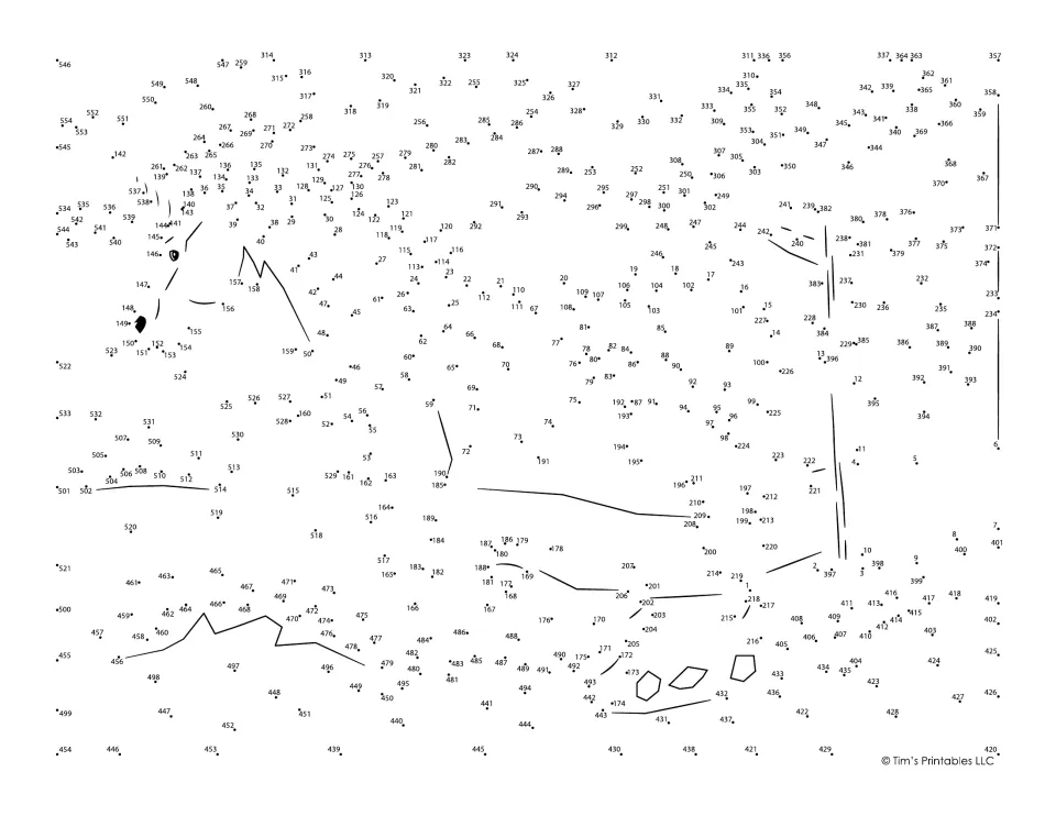 Unicorn dot-to-dot: students join more than 540 numbered dots in order to reveal a unicorn picture, practising counting